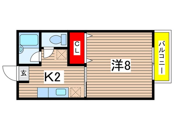 ハイネス弁天の物件間取画像